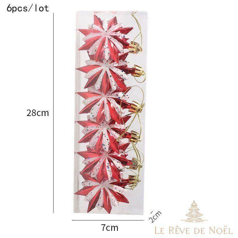 Étoile de Noël : Etoile rouge à 16 branches